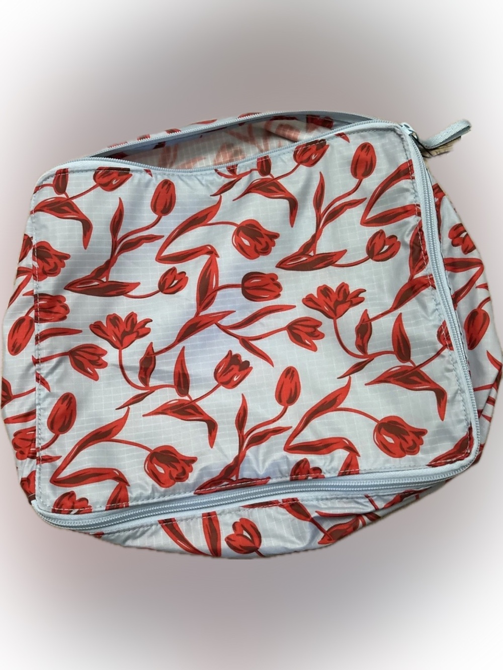 Vera Bradley Essential Packing Cube Set Red Floating Tulips NWT